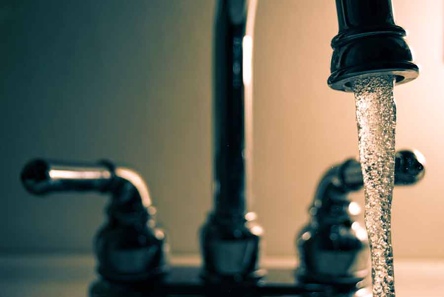 Drying Water Damage Faucet